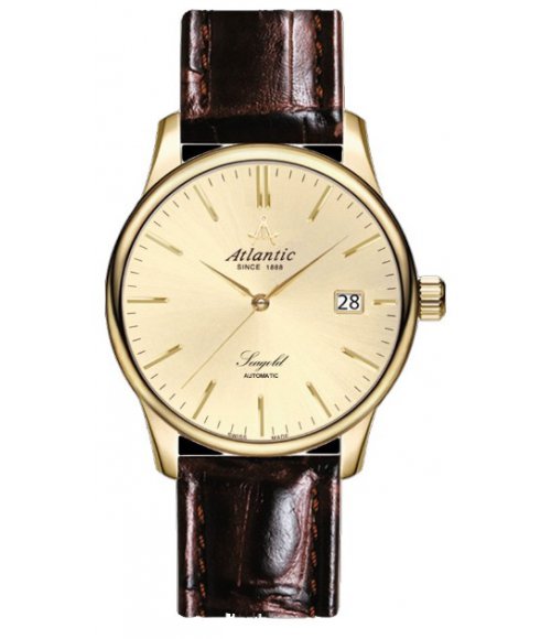 Złoty zegarek męski Atlantic Seagold Automatic 95744.65.31