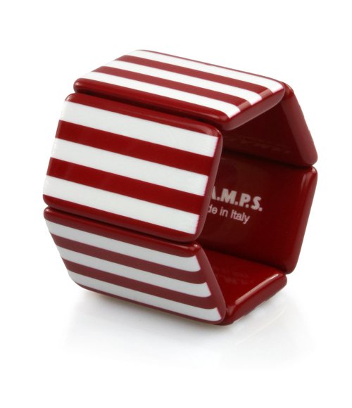 Bransoleta  BELTA S.T.A.M.P.S. White & Red Satine