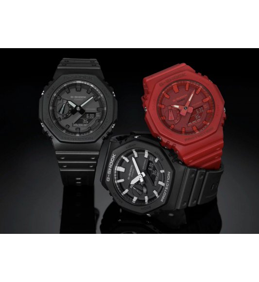 Casio G-SHOCK Octagon Black Carbon Core Guard GA-2100-1AER