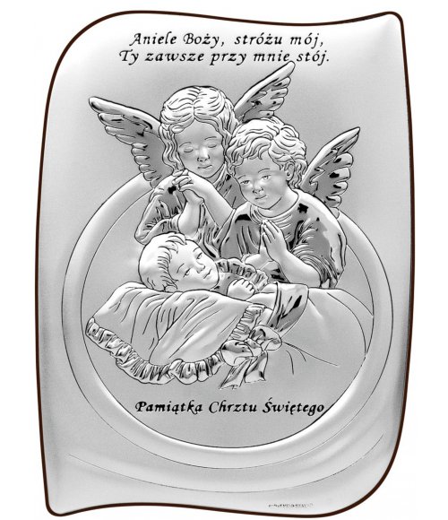 OBRAZEK ANIOŁKI NAD DZIECIĄTKIEM CHRZEST ŚW. 6581S/3 13X18
