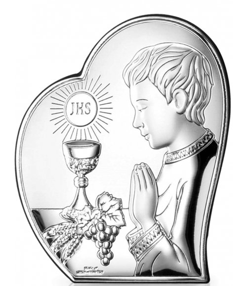 OBRAZEK CHŁOPIEC I KOMUNIA ŚW. 81123/2L 12X15