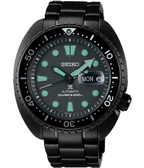 Seiko Prospex Night Vision Black Series Turtle Diver SRPK43K1