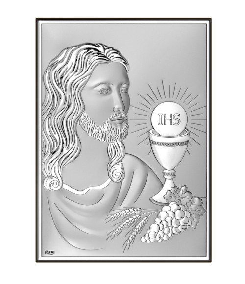 OBRAZEK CHRYSTUS I KOMUNIA ŚWIĘTA DS126/3 12X17