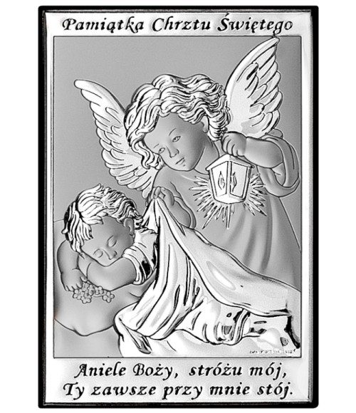 OBRAZEK SREBRNY CHRZEST ŚW. 6572/2X 9X13