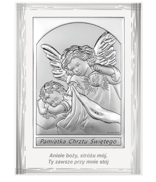 OBRAZEK SREBRNY CHRZEST ŚW. 6669SF/2 9X12