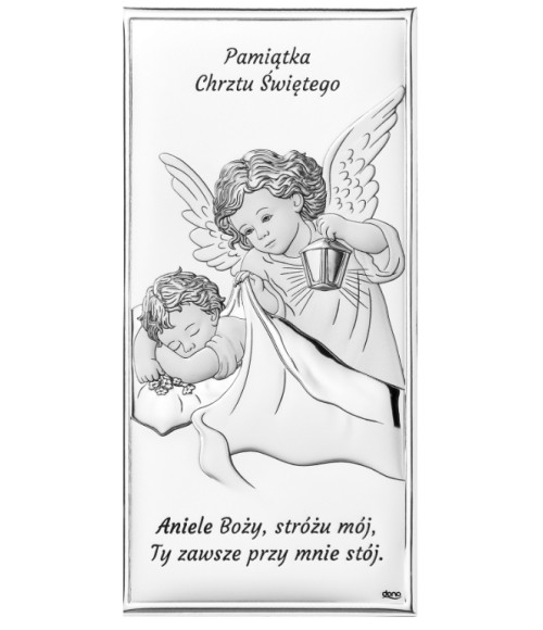OBRAZEK SREBRNY CHRZEST ŚW. DS01/2X 9X18