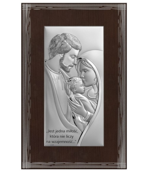 OBRAZEK SREBRNY ŚWIĘTA RODZINA DS128FM/2 16X25