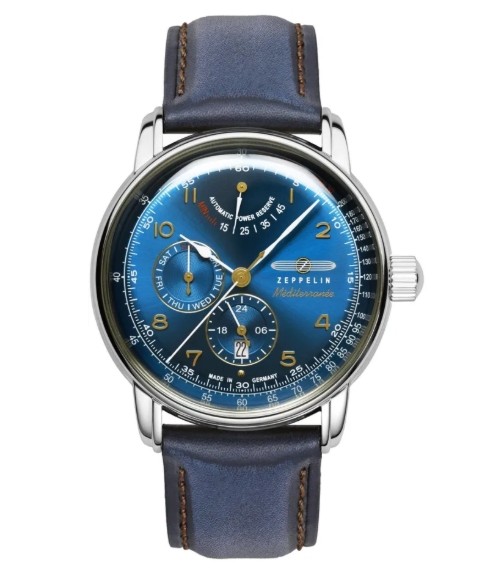 Zeppelin 100 Jahre Mediterranee Azure Blue Power Reserve 9690-3